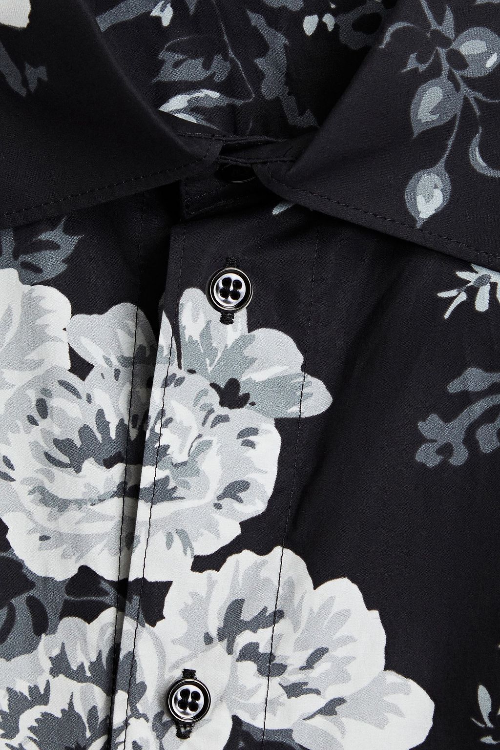 DOLCE&GABBANA Slim-fit floral-print cotton-poplin shirt