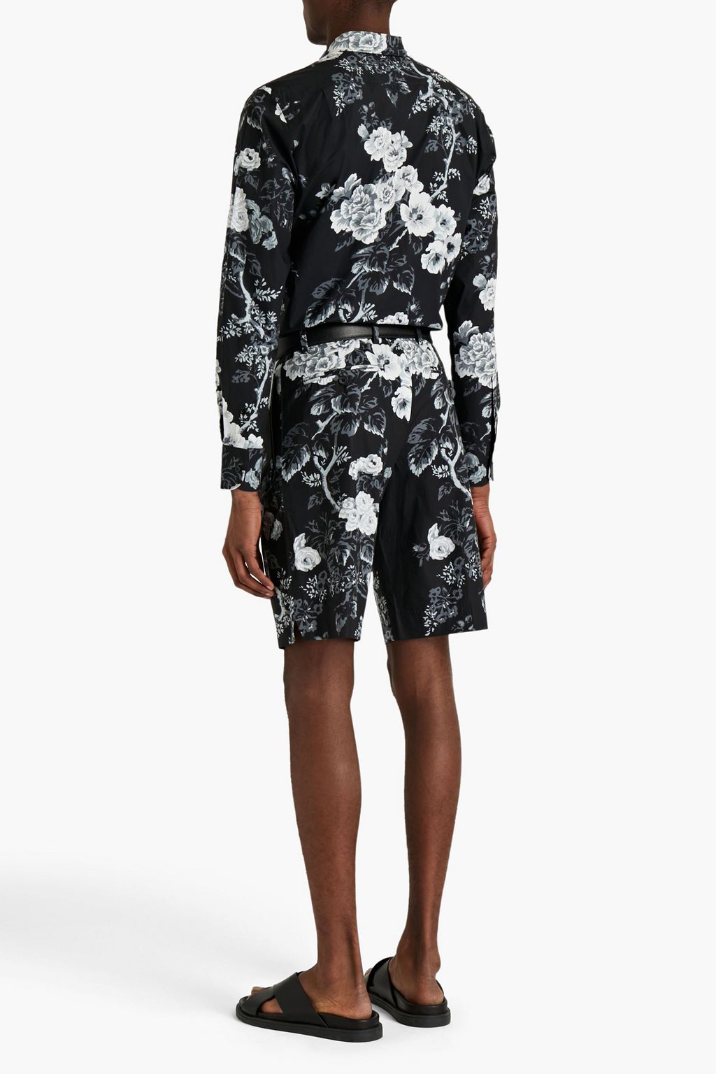 DOLCE&GABBANA Slim-fit floral-print cotton-poplin shirt