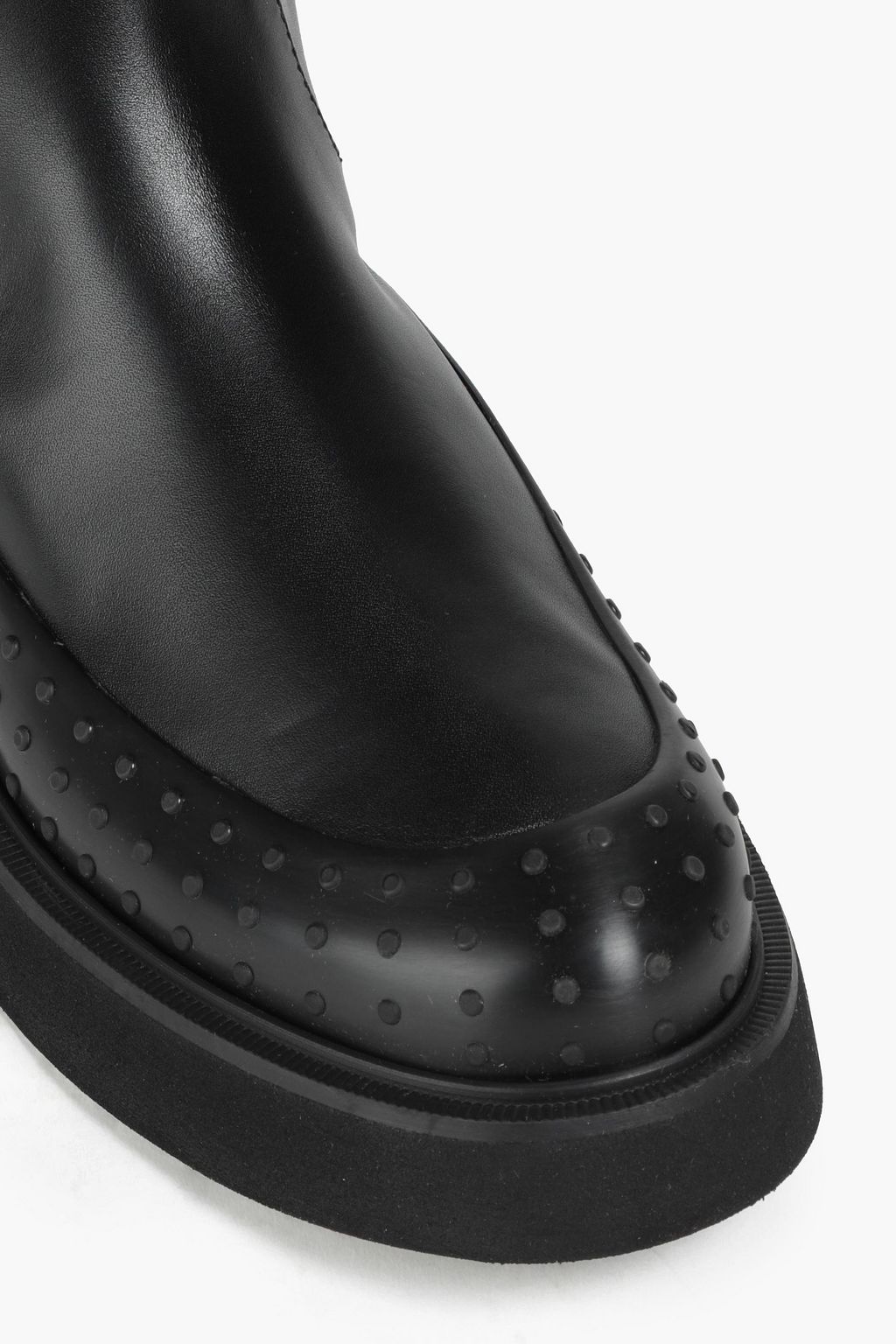 TOD'S Two-tone leather knee boots