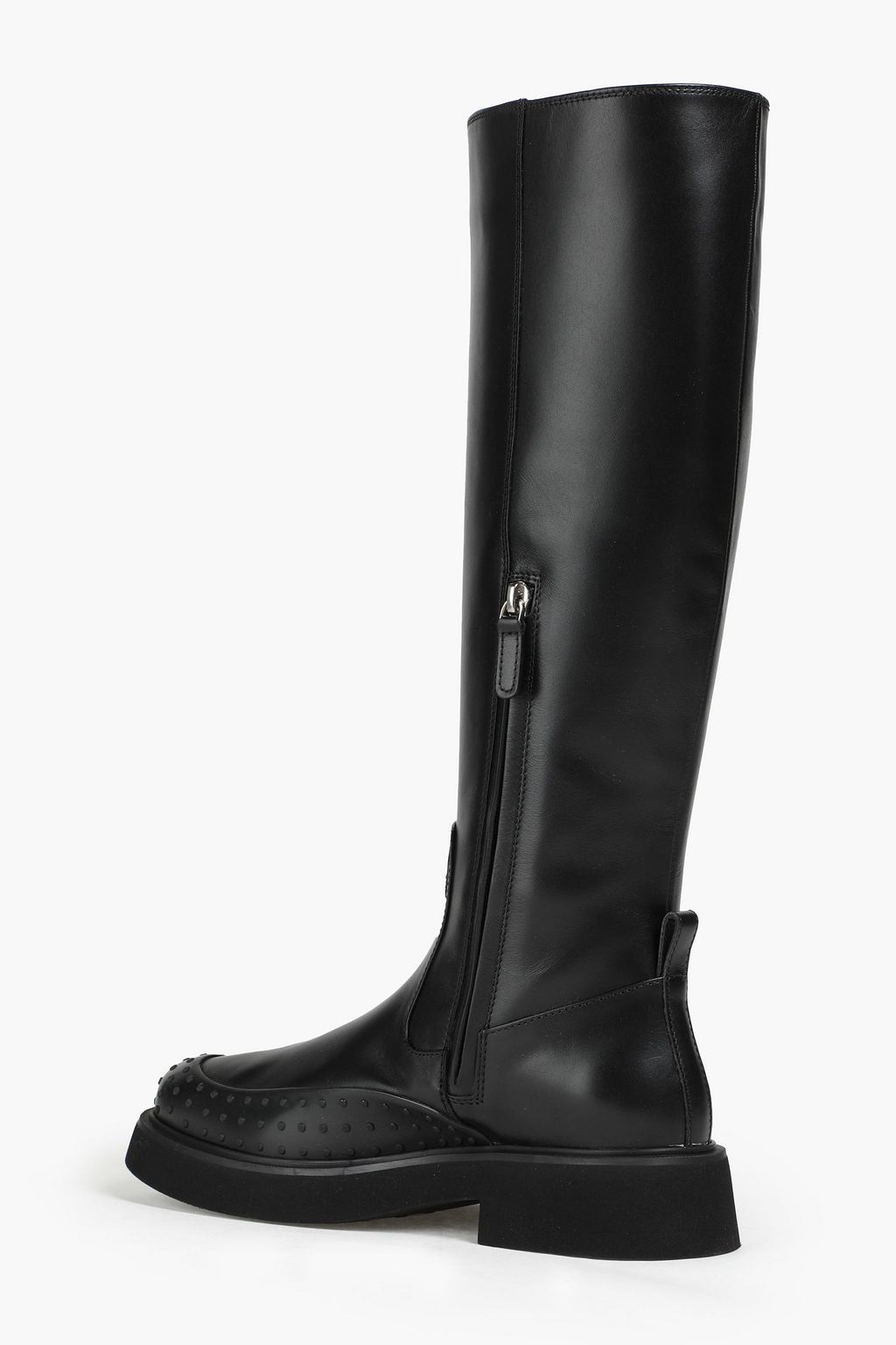 TOD'S Two-tone leather knee boots