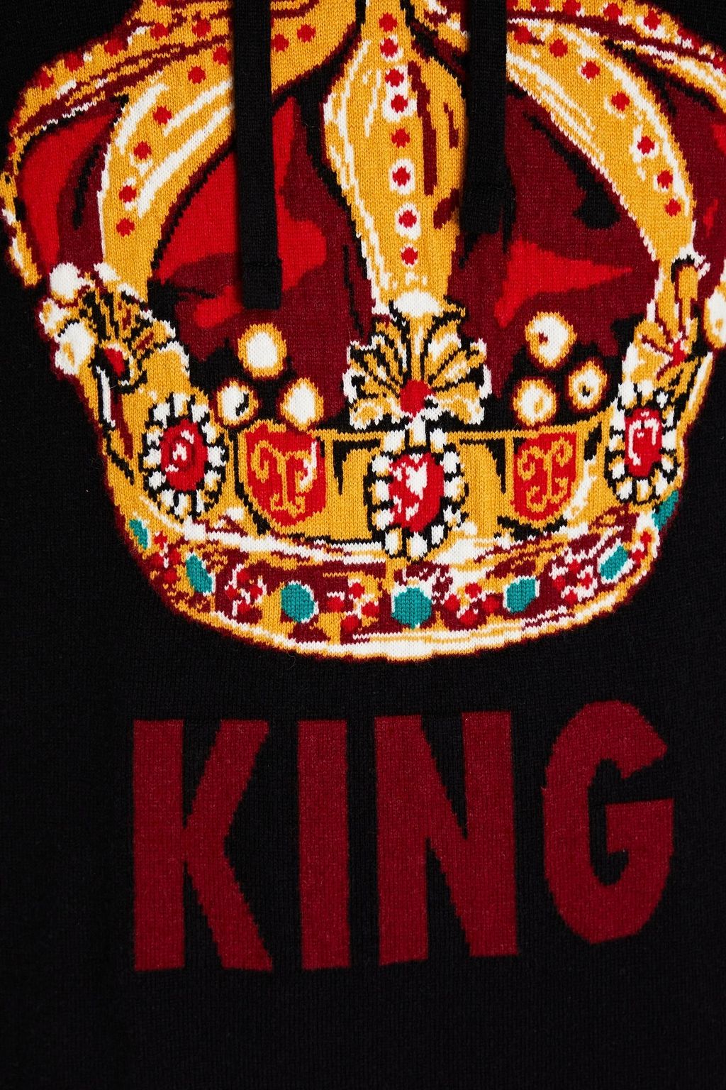 DOLCE&GABBANA Intarsia cashmere hoodie