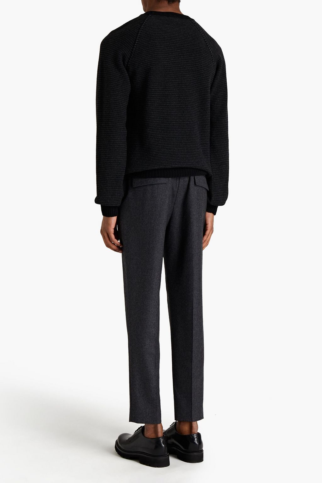 OFFICINE GÉNÉRALE Lars ribbed mélange wool and cashmere-blend sweater