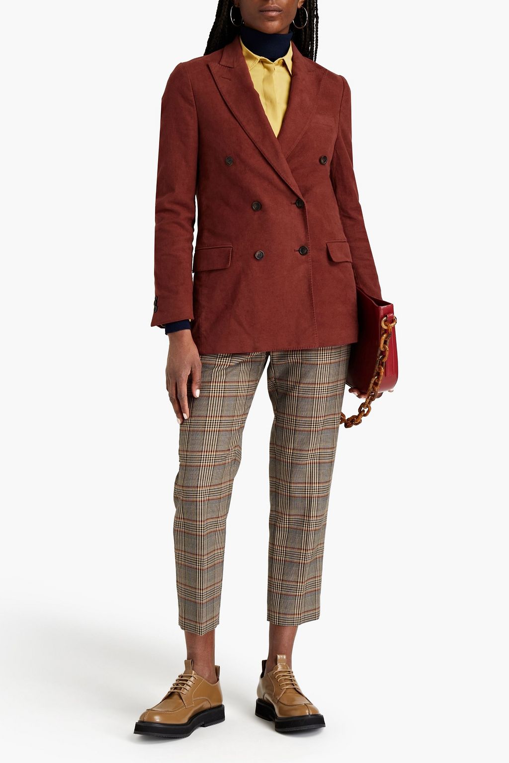 OFFICINE GÉNÉRALE Manon double-breasted cotton-blend twill blazer