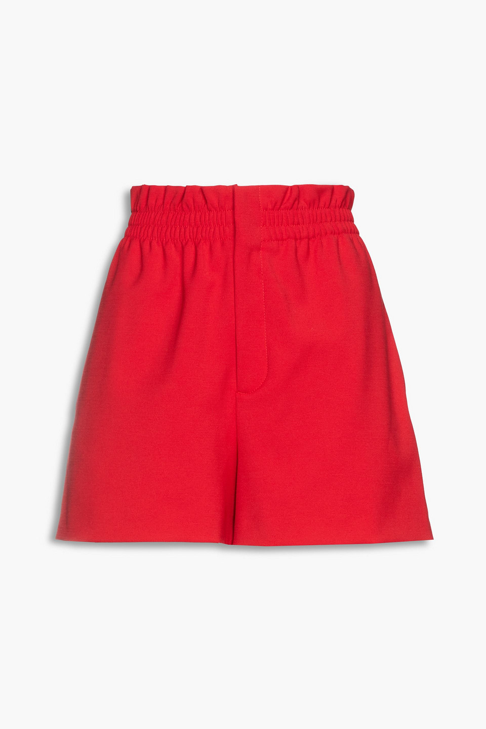 Redvalentino Woman Gathered Stretch-crepe Shorts Red Size 42