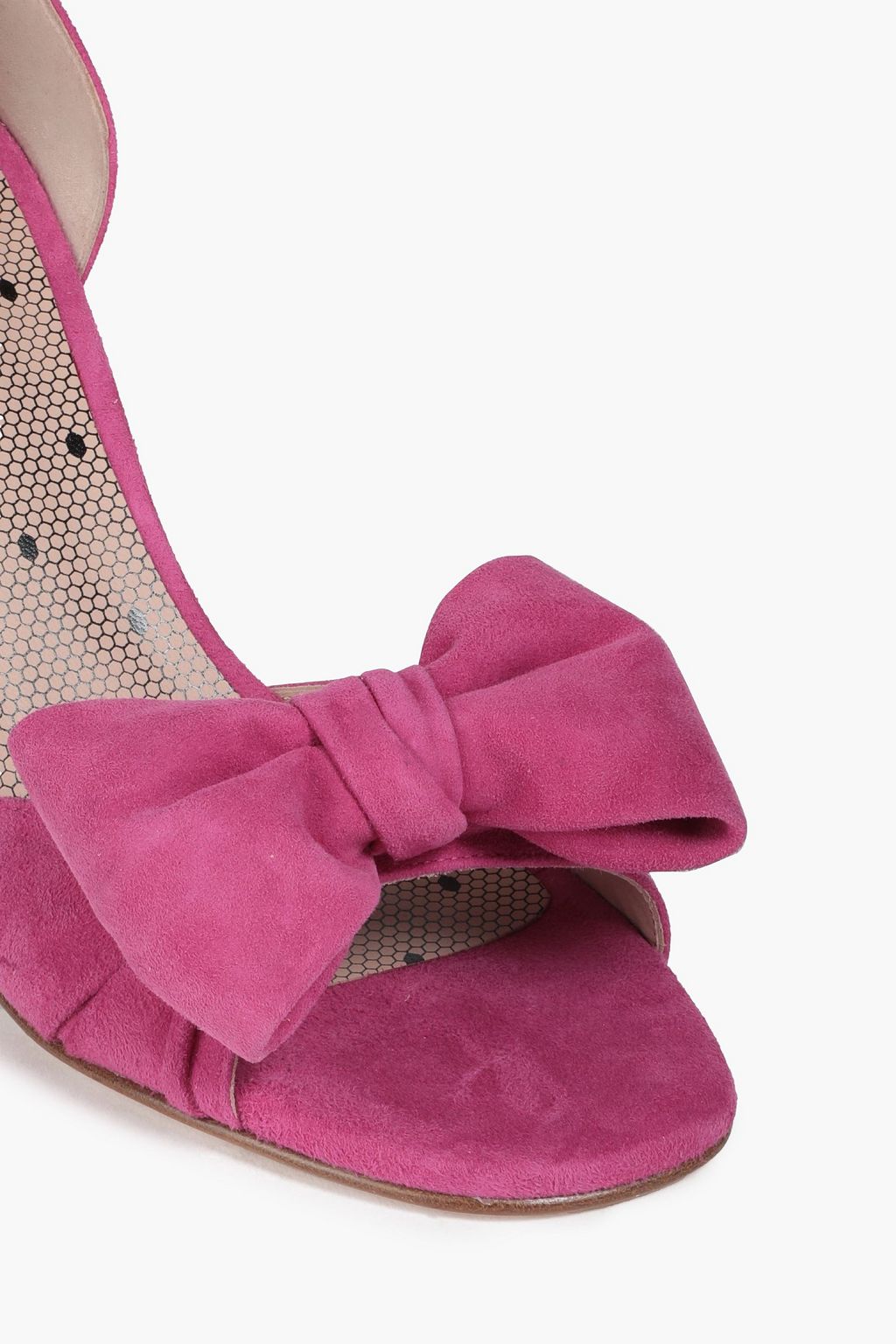 RED(V) Bow-detailed suede sandals