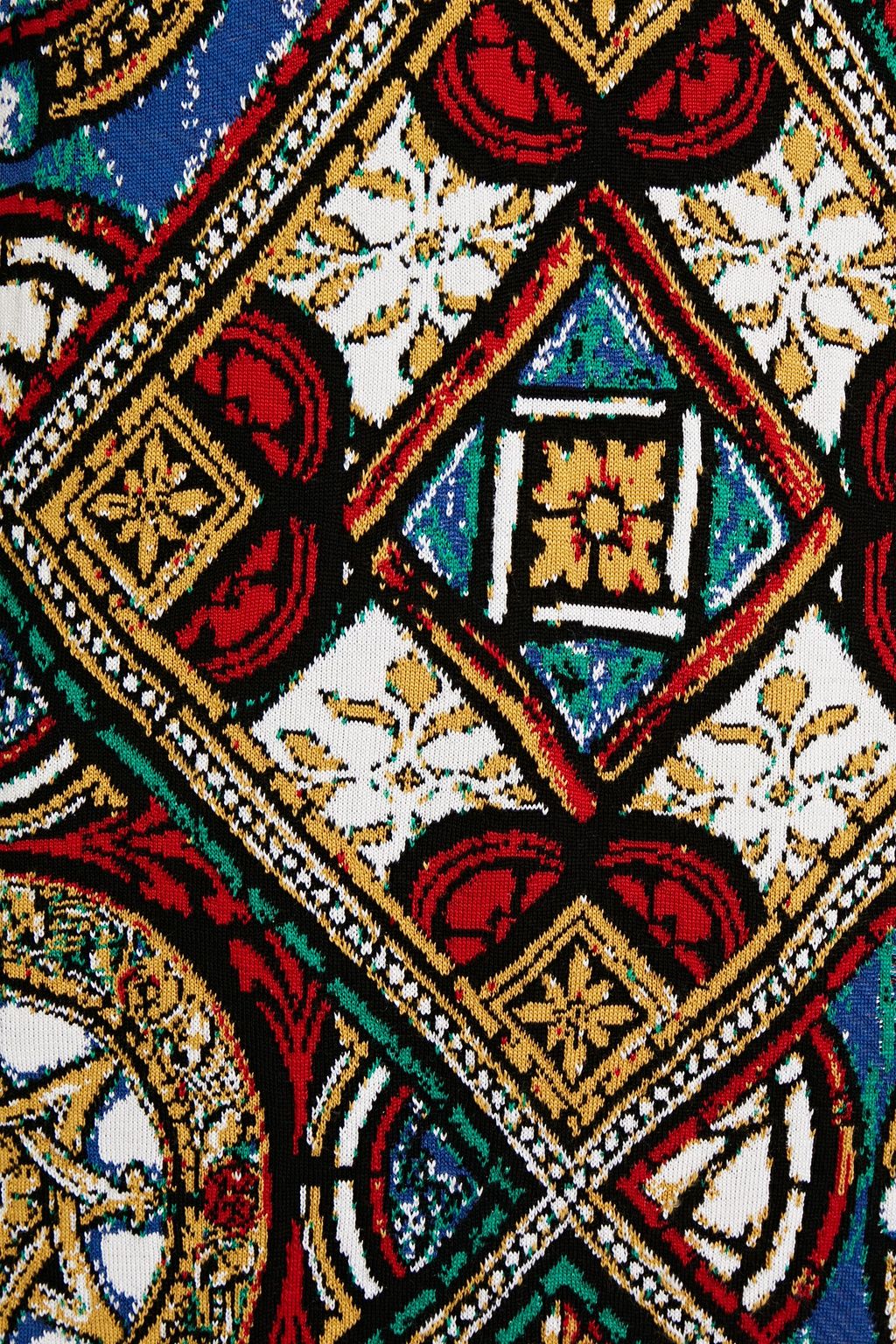 DOLCE&GABBANA Jacquard-knit silk and wool-blend sweater