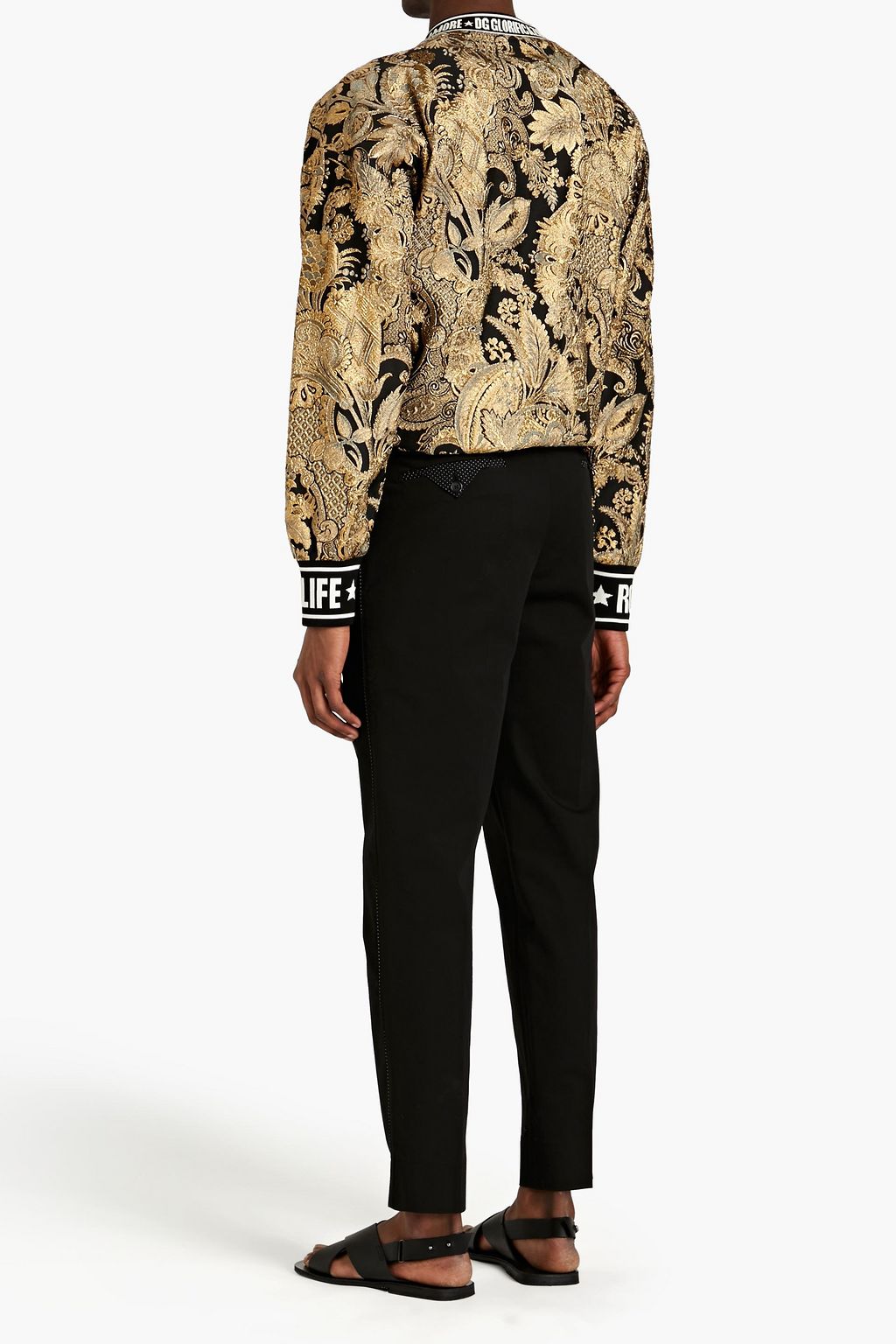 DOLCE&GABBANA Slim-fit cotton-blend twill pants