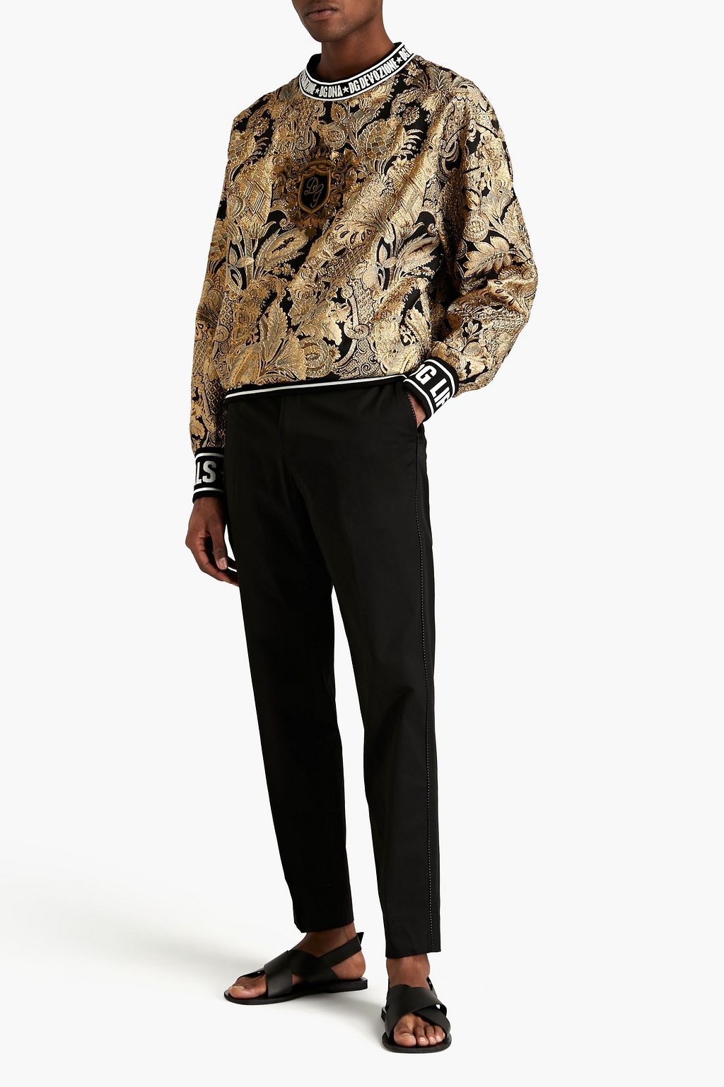 DOLCE&GABBANA Slim-fit cotton-blend twill pants