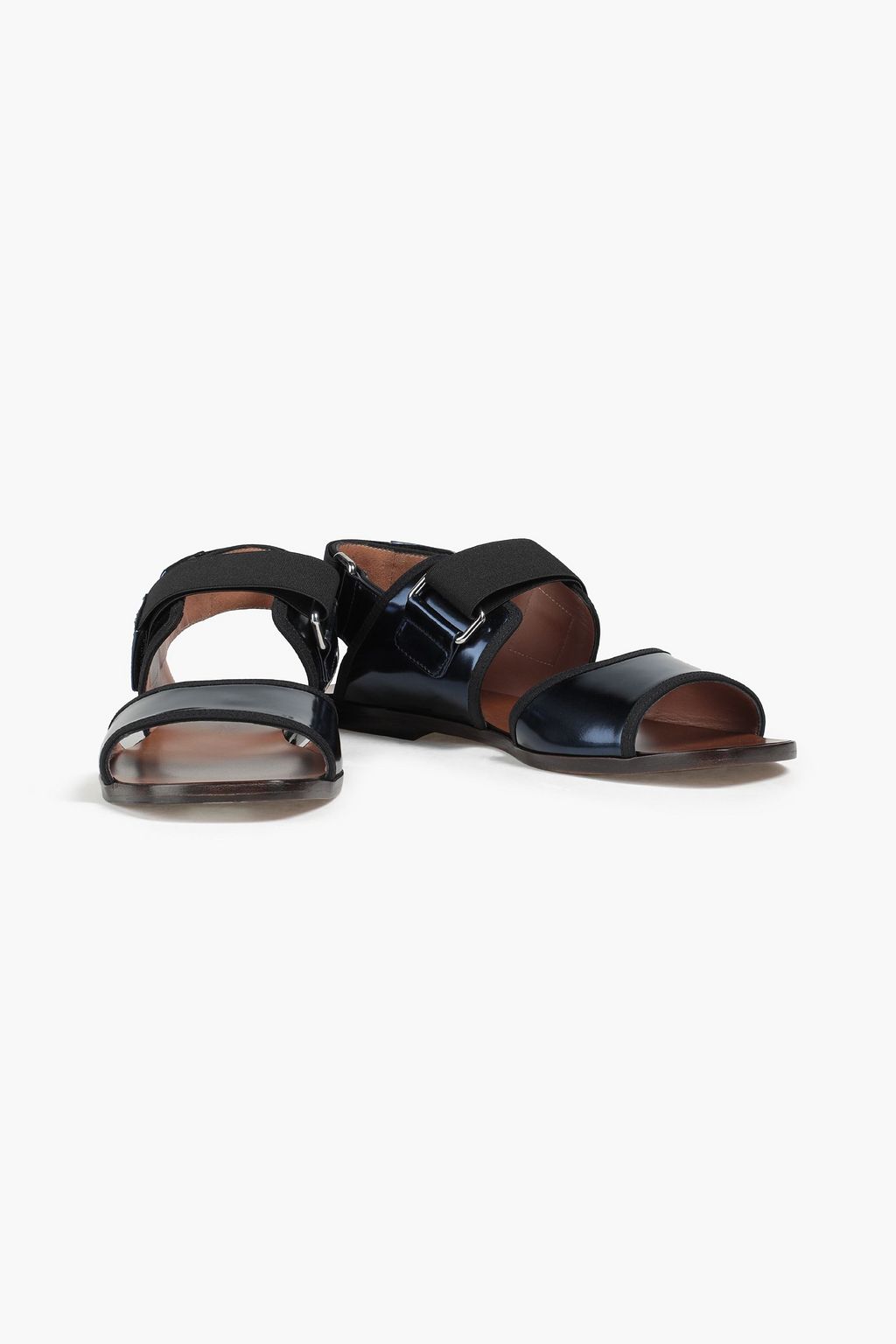 MARNI Metallic leather slingback sandals