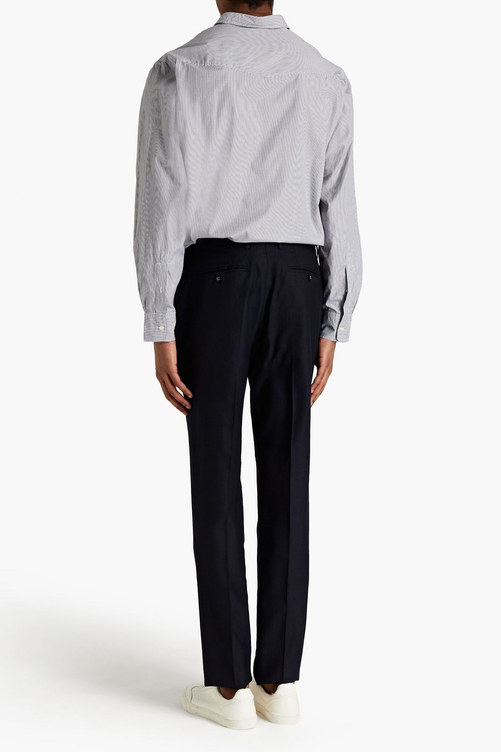 OFFICINE GÉNÉRALE Lipp striped cotton-poplin shirt
