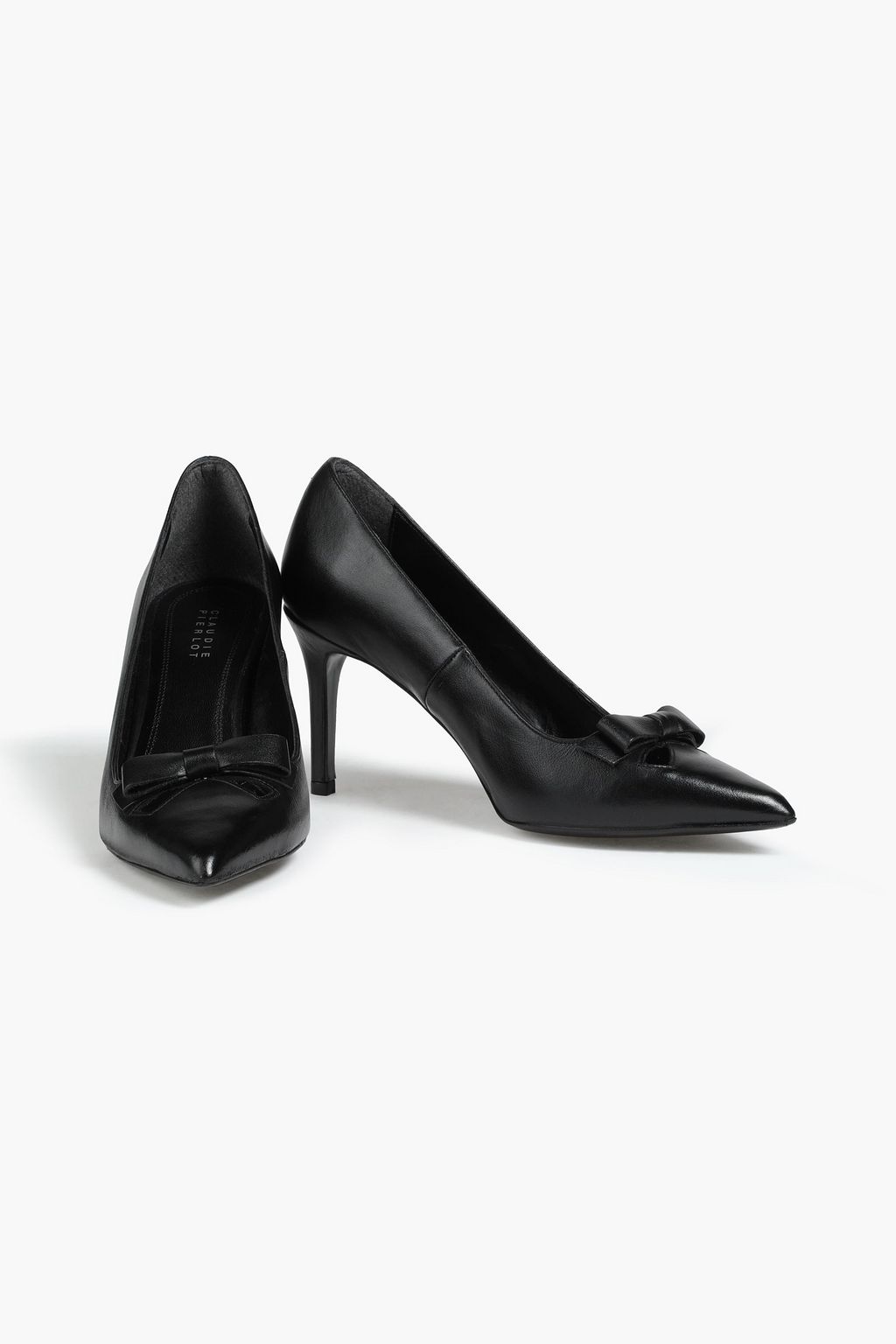 CLAUDIE PIERLOT Bow-embellished leather pumps