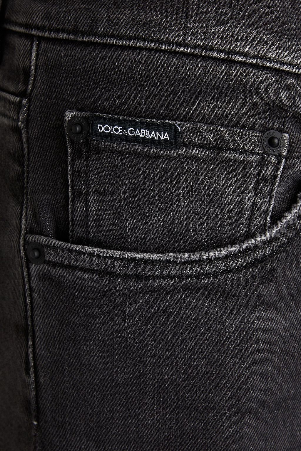 DOLCE&GABBANA Slim-fit distressed denim jeans