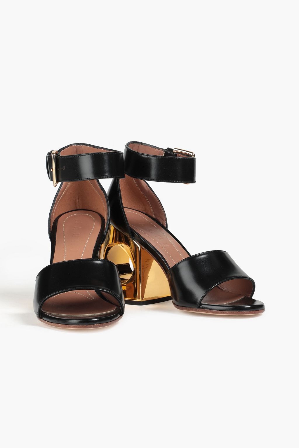 MARNI Glossed-leather sandals