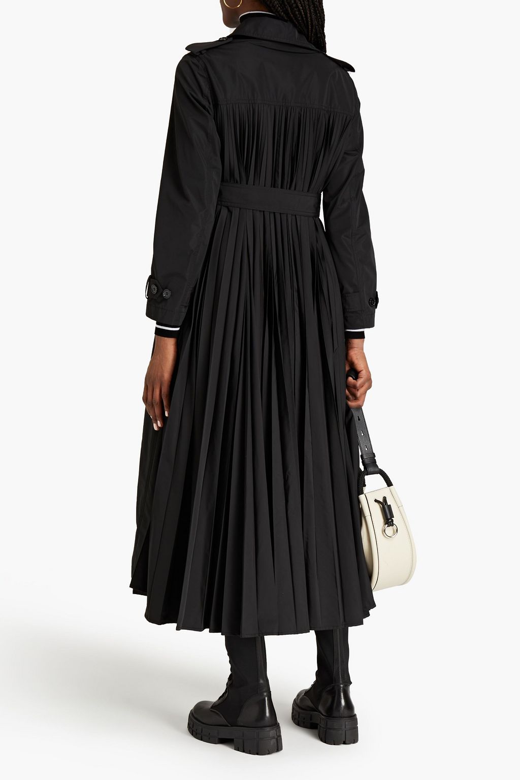 REDVALENTINO Pleated shell trench coat