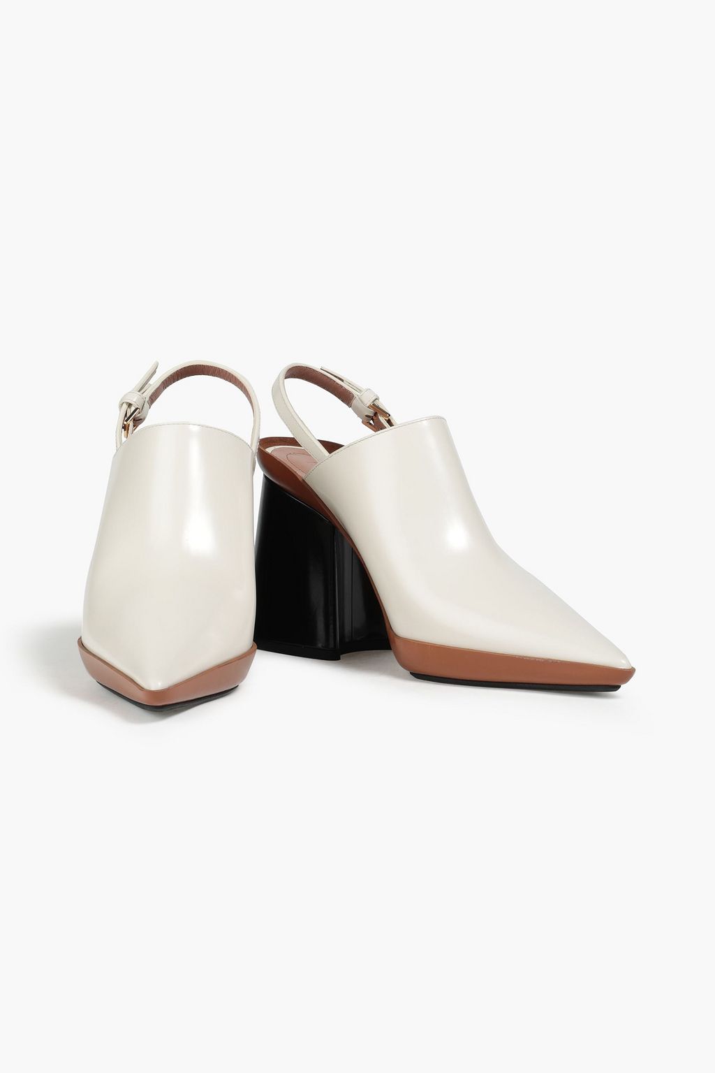 MARNI Leather slingback pumps