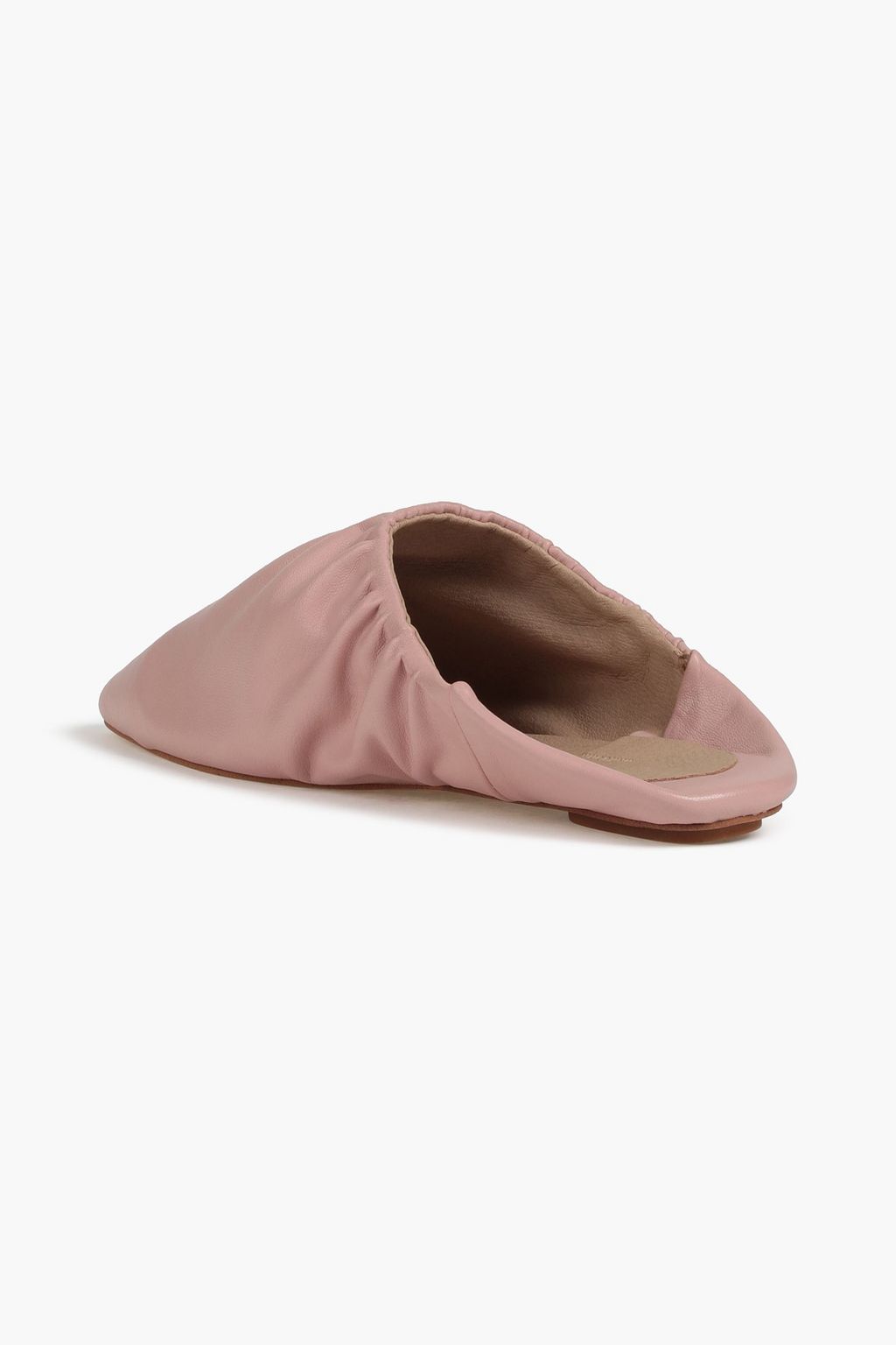 NANUSHKA Gathered vegan leather slippers