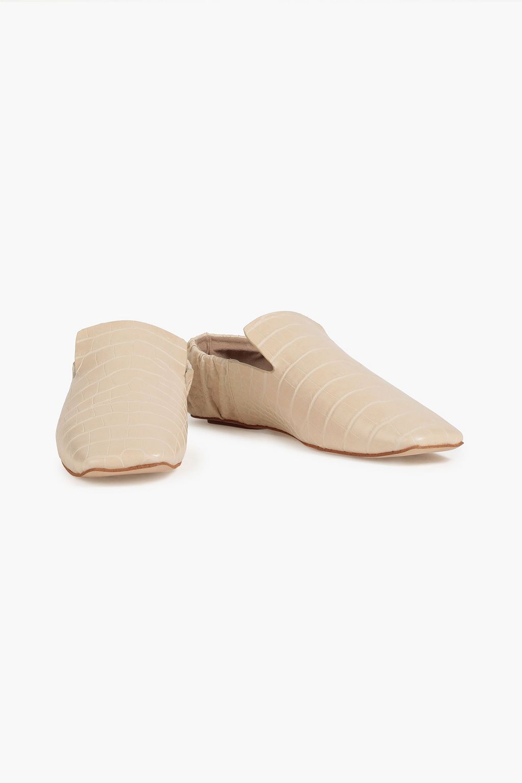 NANUSHKA Vegan croc-effect leather loafers