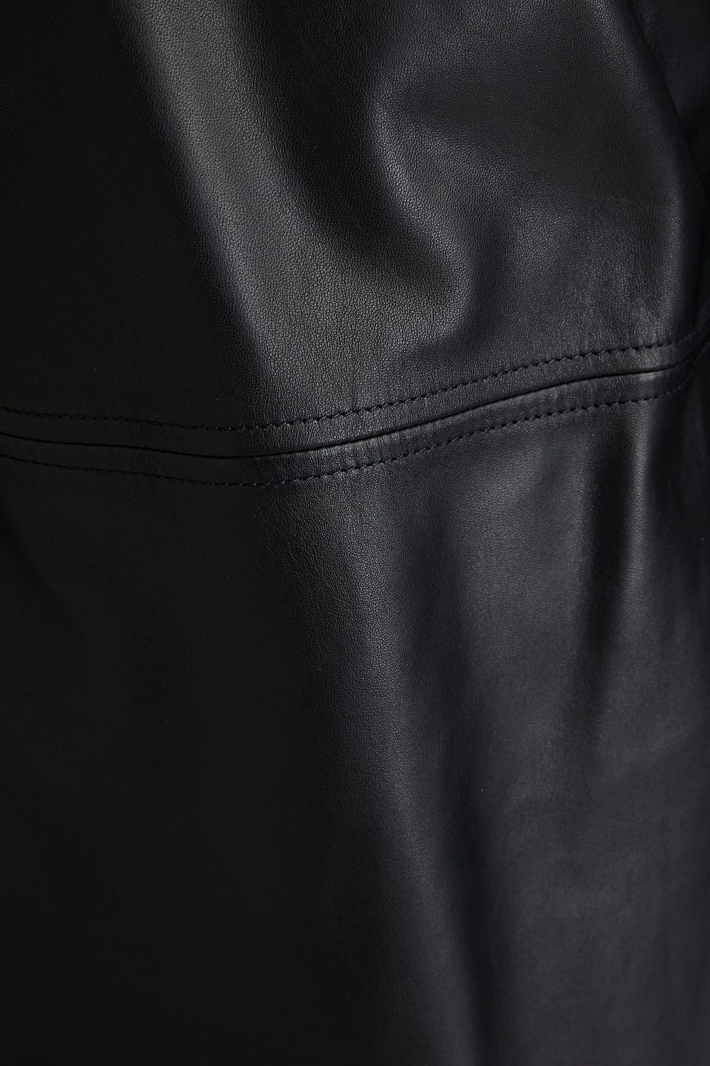 REDVALENTINO Zip-detailed leather mini dress