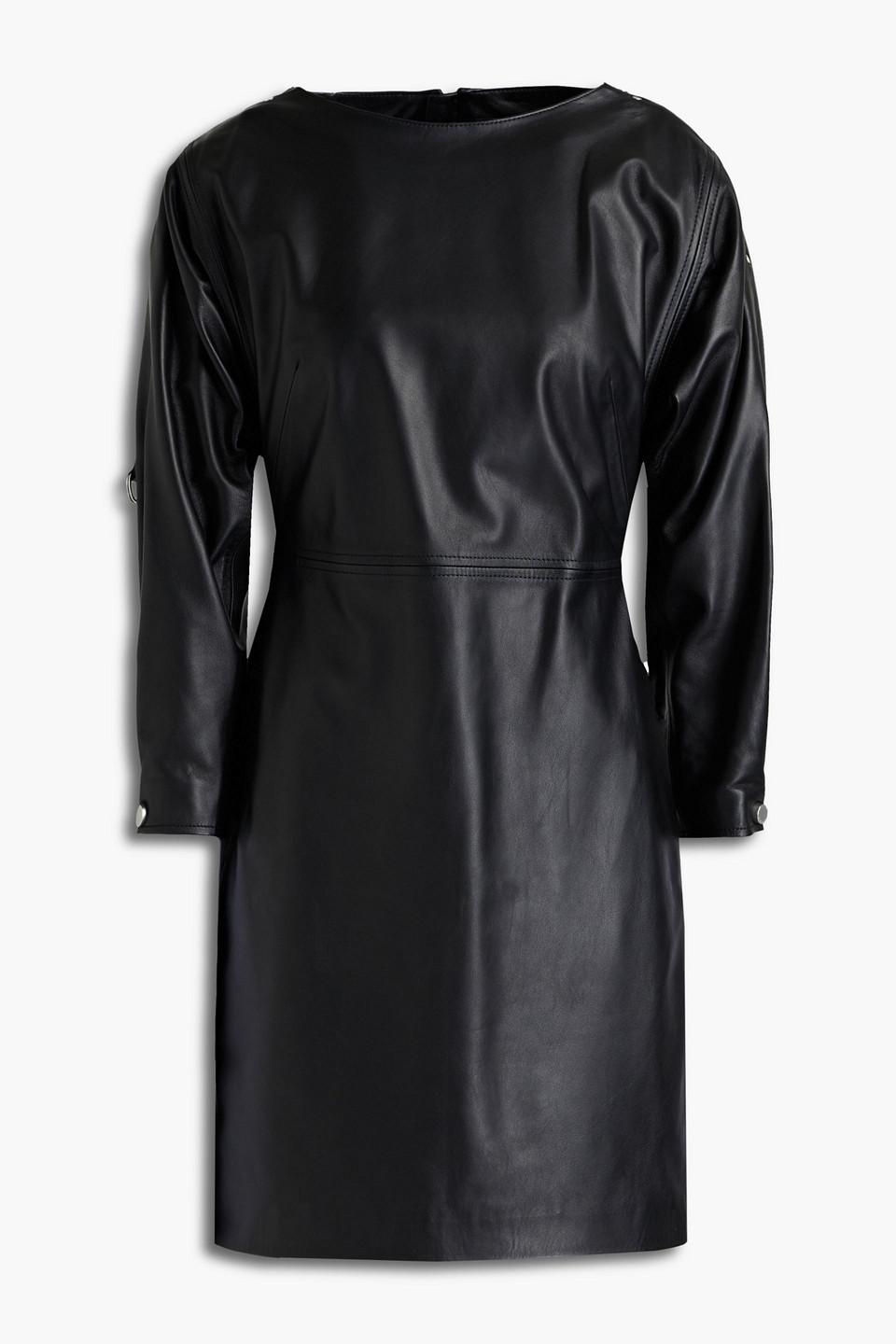 Redvalentino Woman Zip-detailed Leather Mini Dress Black Size 44