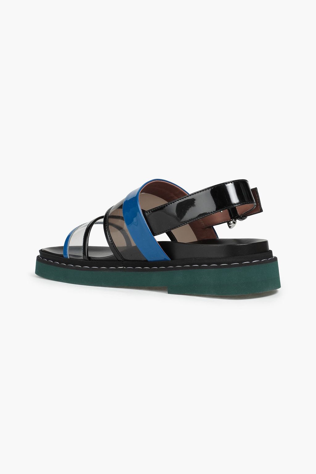 MARNI Patent-leather and PVC slingback sandals