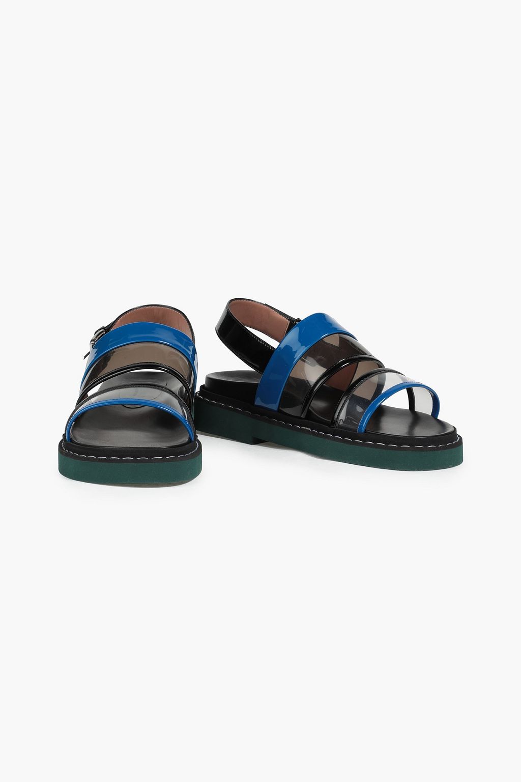 MARNI Patent-leather and PVC slingback sandals