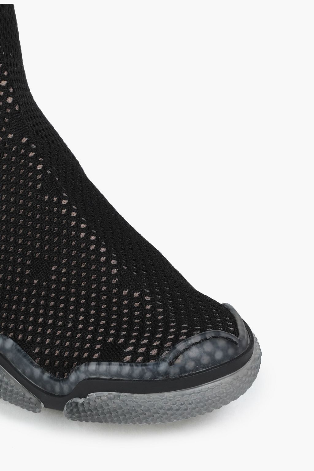 RED(V) Jacquard-knit high-top sneakers
