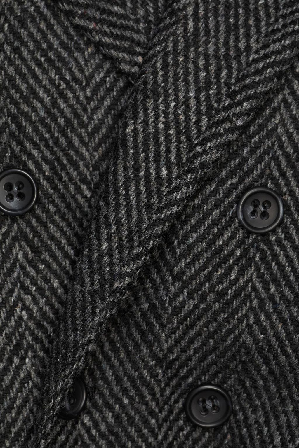 REDVALENTINO Double-breasted herringbone tweed jacket