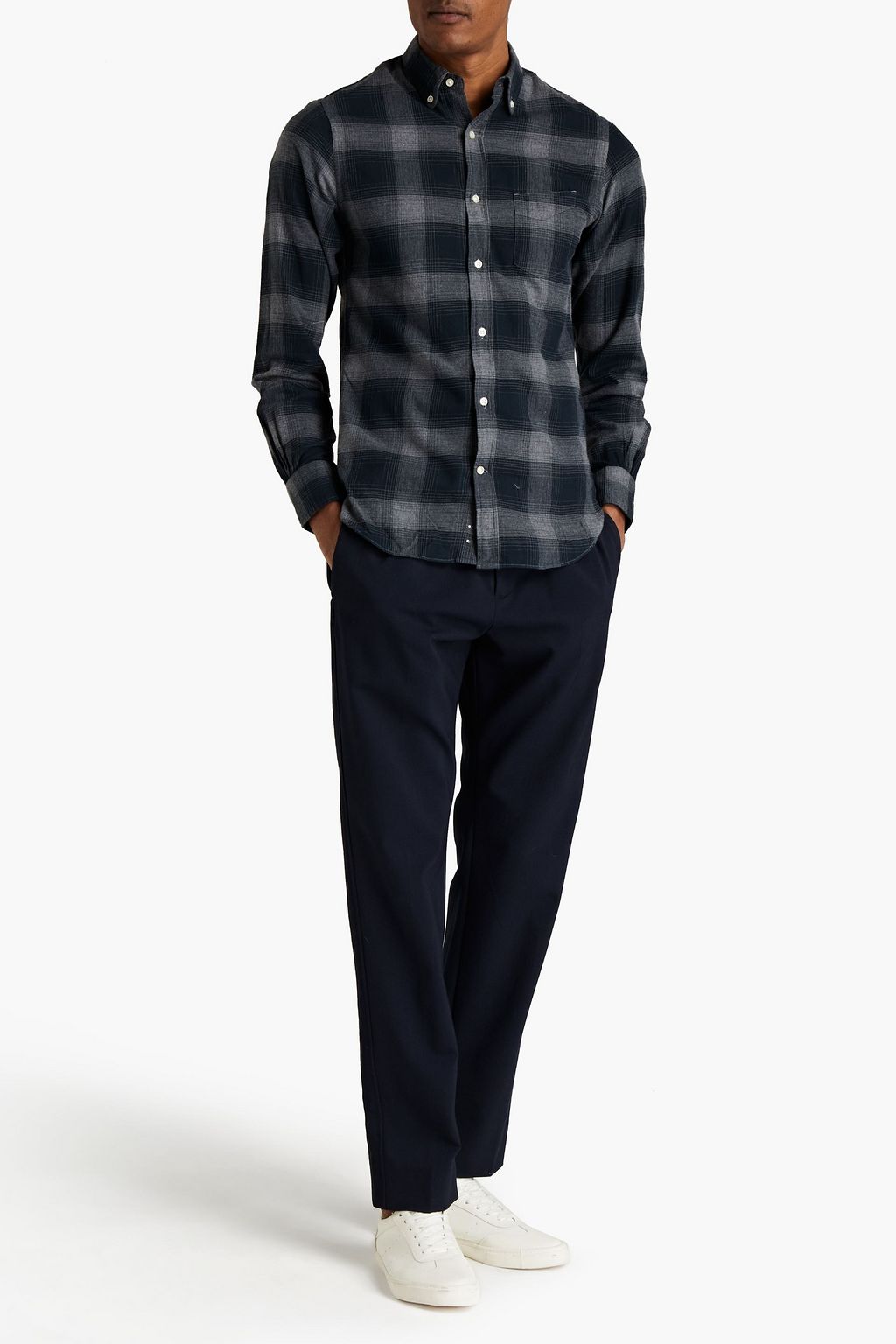 OFFICINE GÉNÉRALE BD checked cotton-flannel shirt