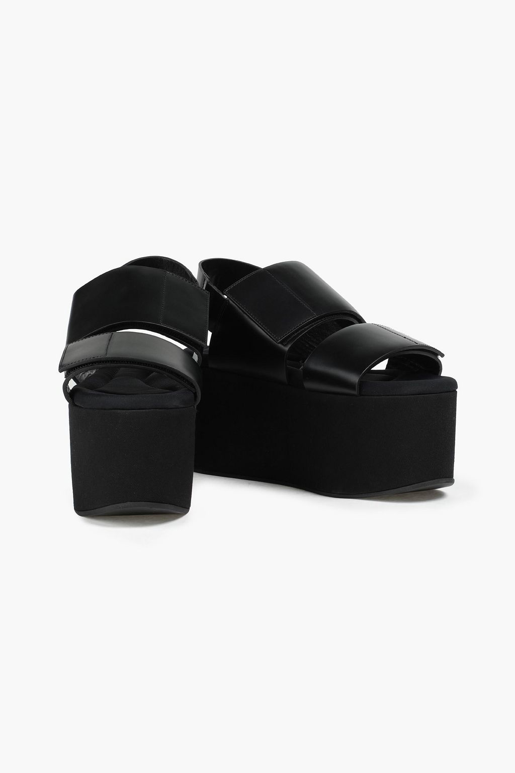 MARNI Leather platform slingback sandals