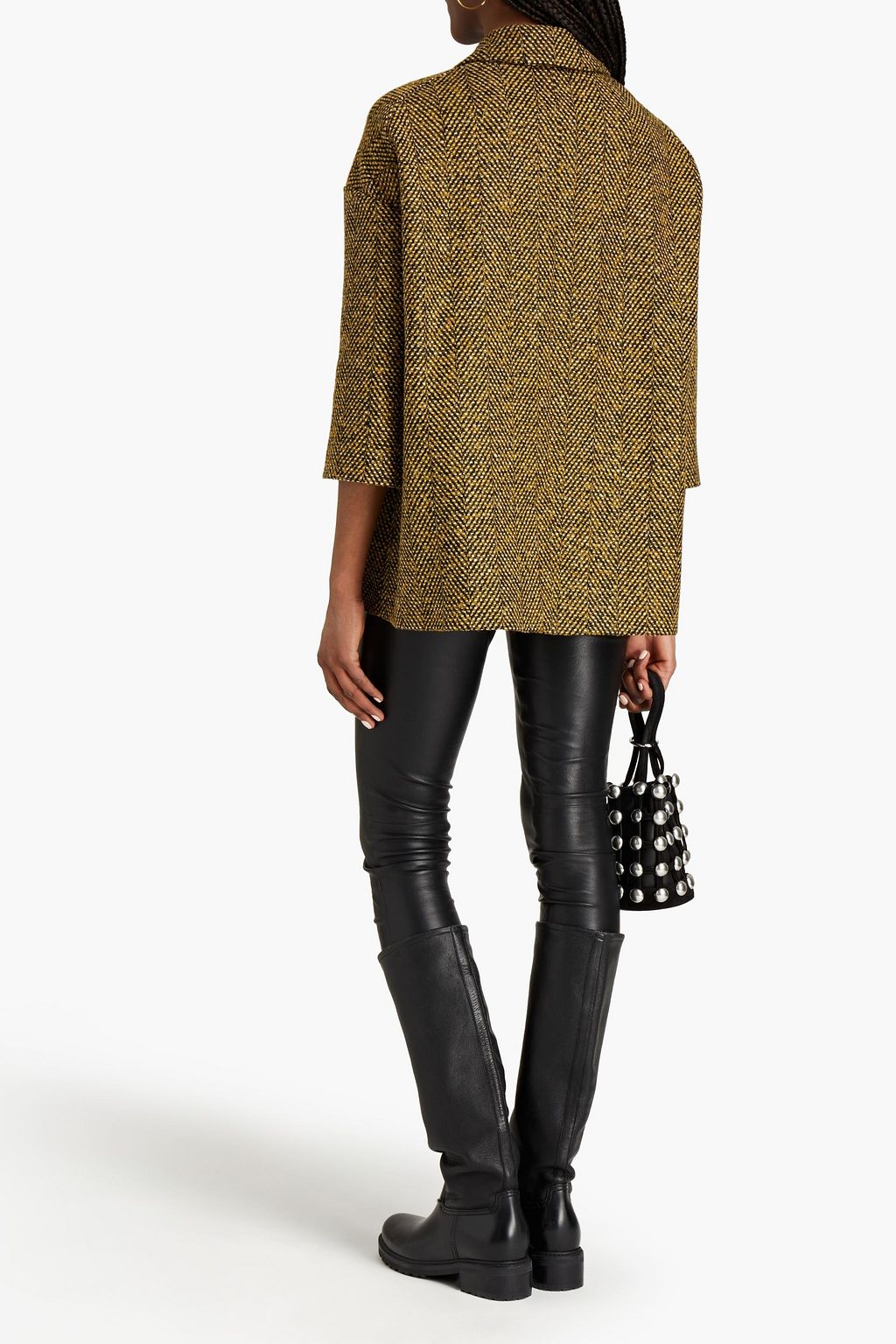 REDVALENTINO Double-breasted tweed coat