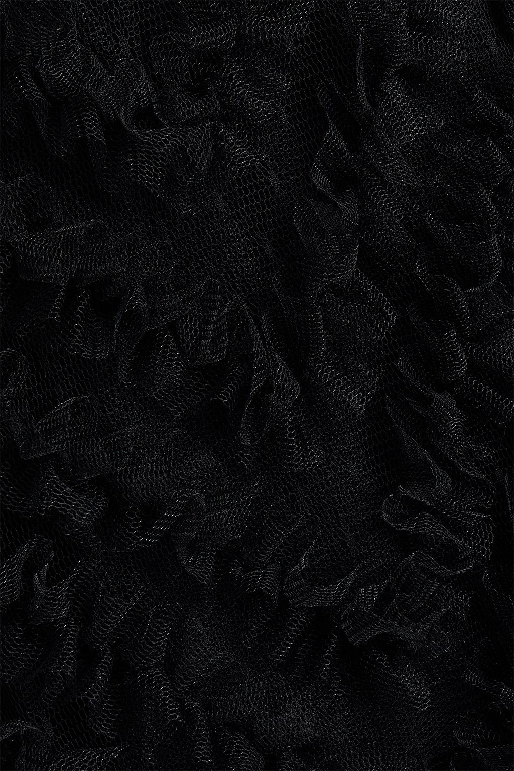 REDVALENTINO Tiered ruffled point d'esprit and tulle maxi skirt