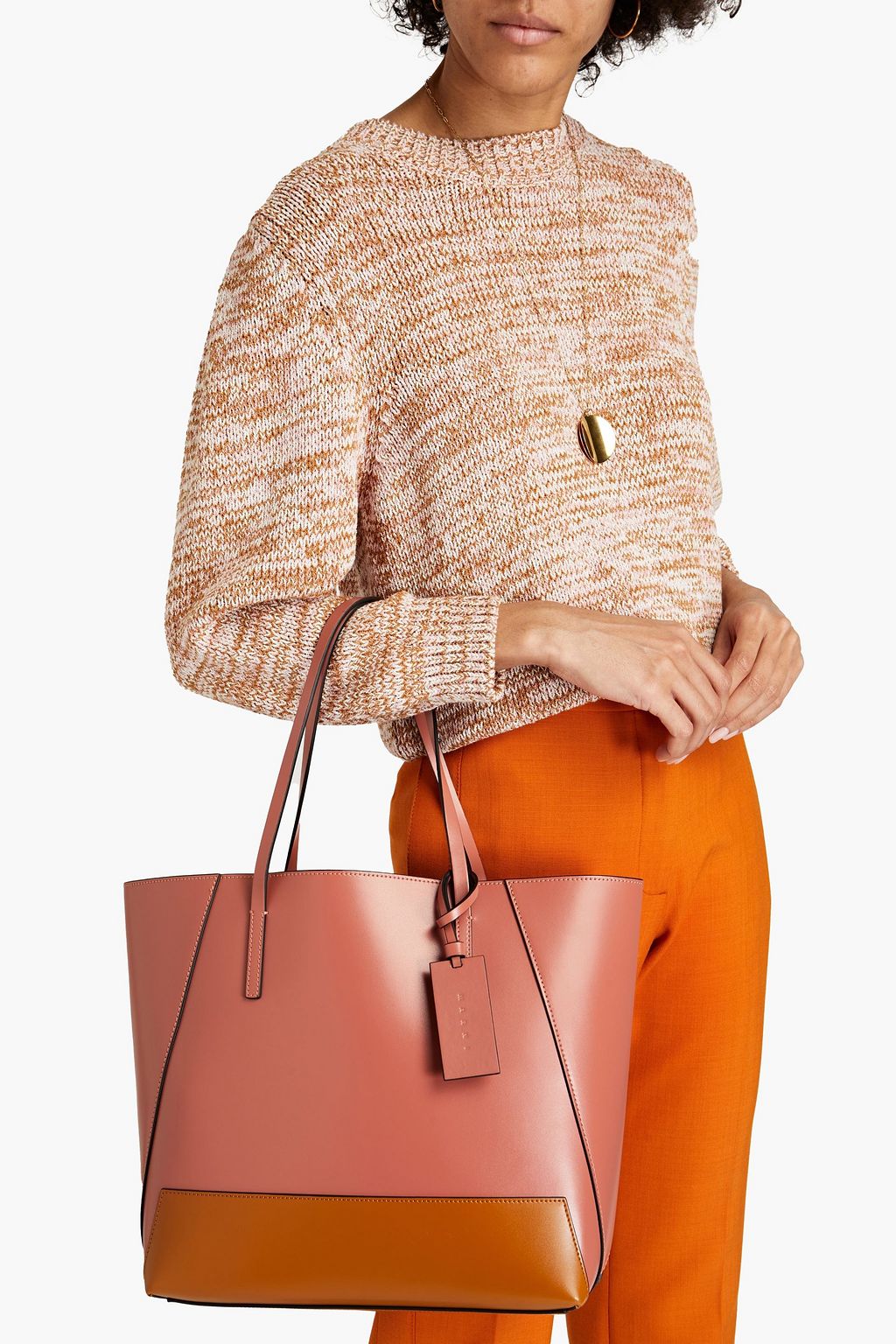 MARNI Two-tone leather tote
