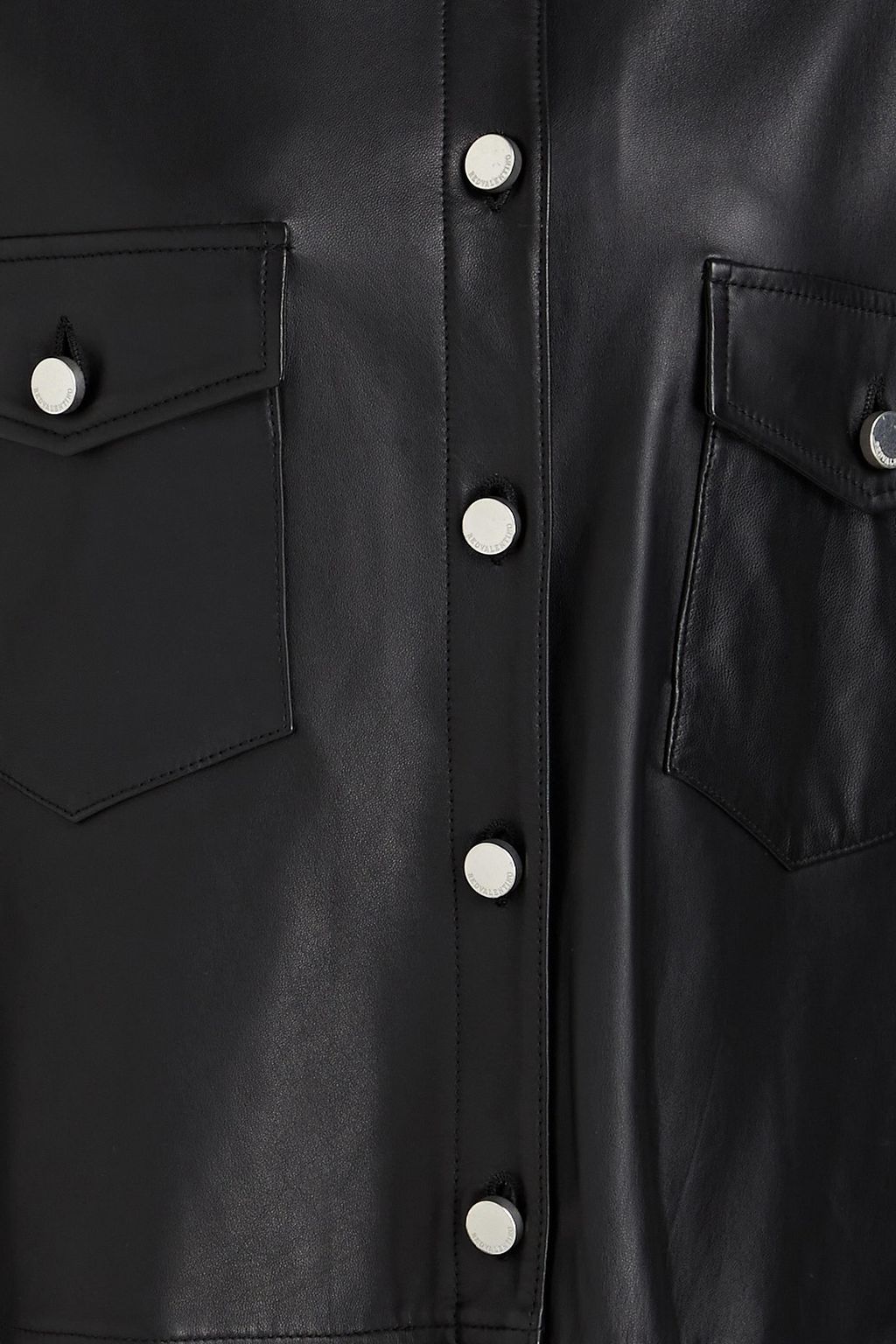 REDVALENTINO Ruffled leather jacket