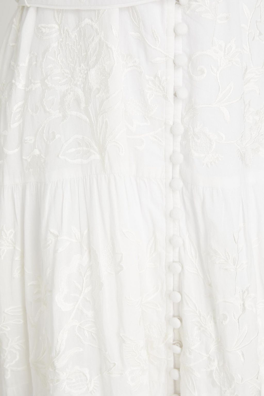 ALICE + OLIVIA Vanessa embroidered cotton midi shirt dress