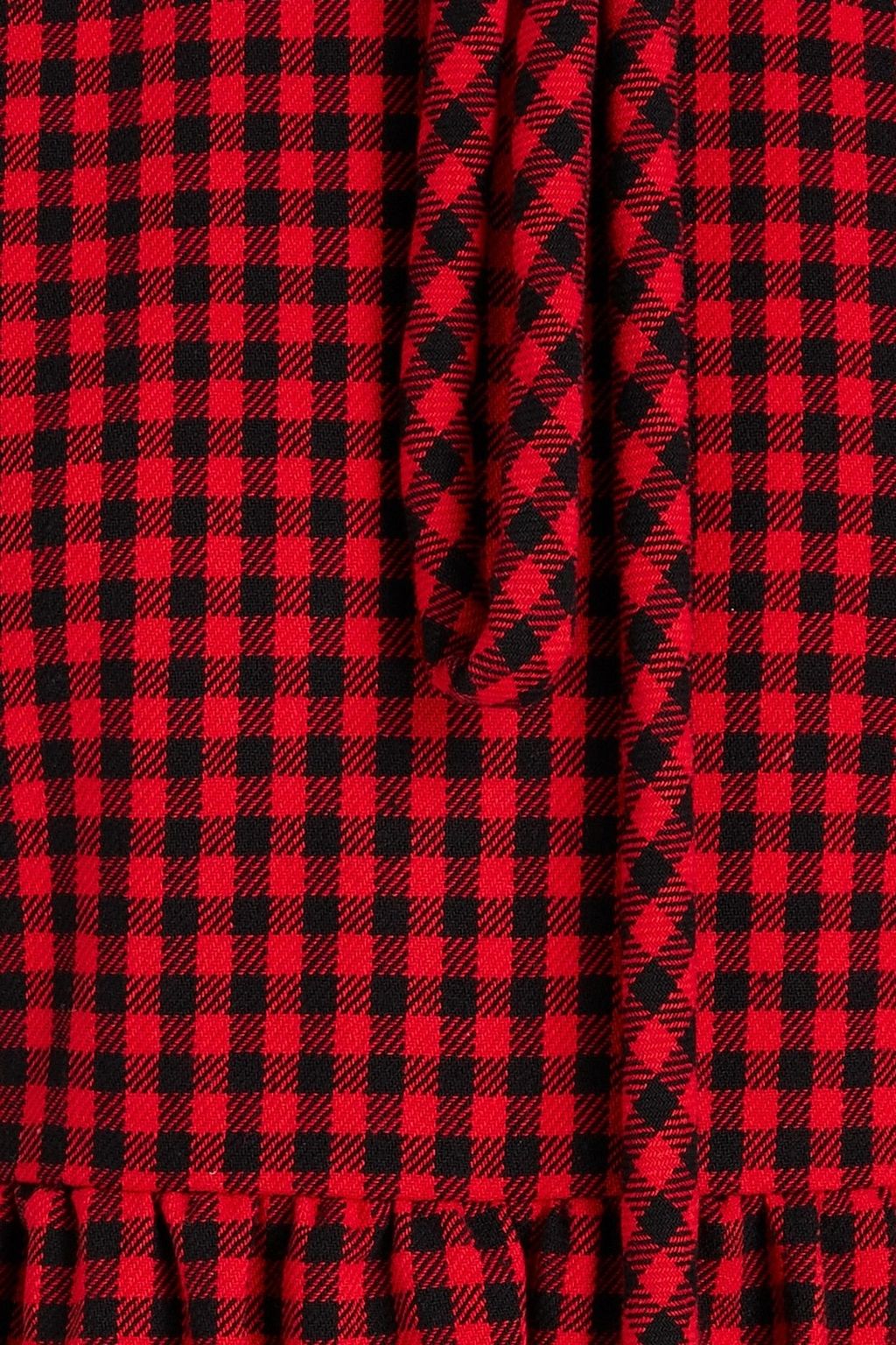 REDVALENTINO Bow-embellished gingham tweed playsuit