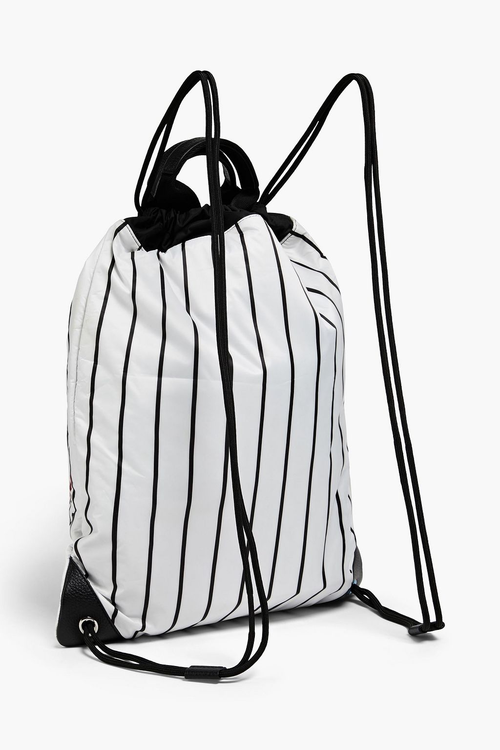 DOLCE&GABBANA Leather-trimmed printed shell backpack