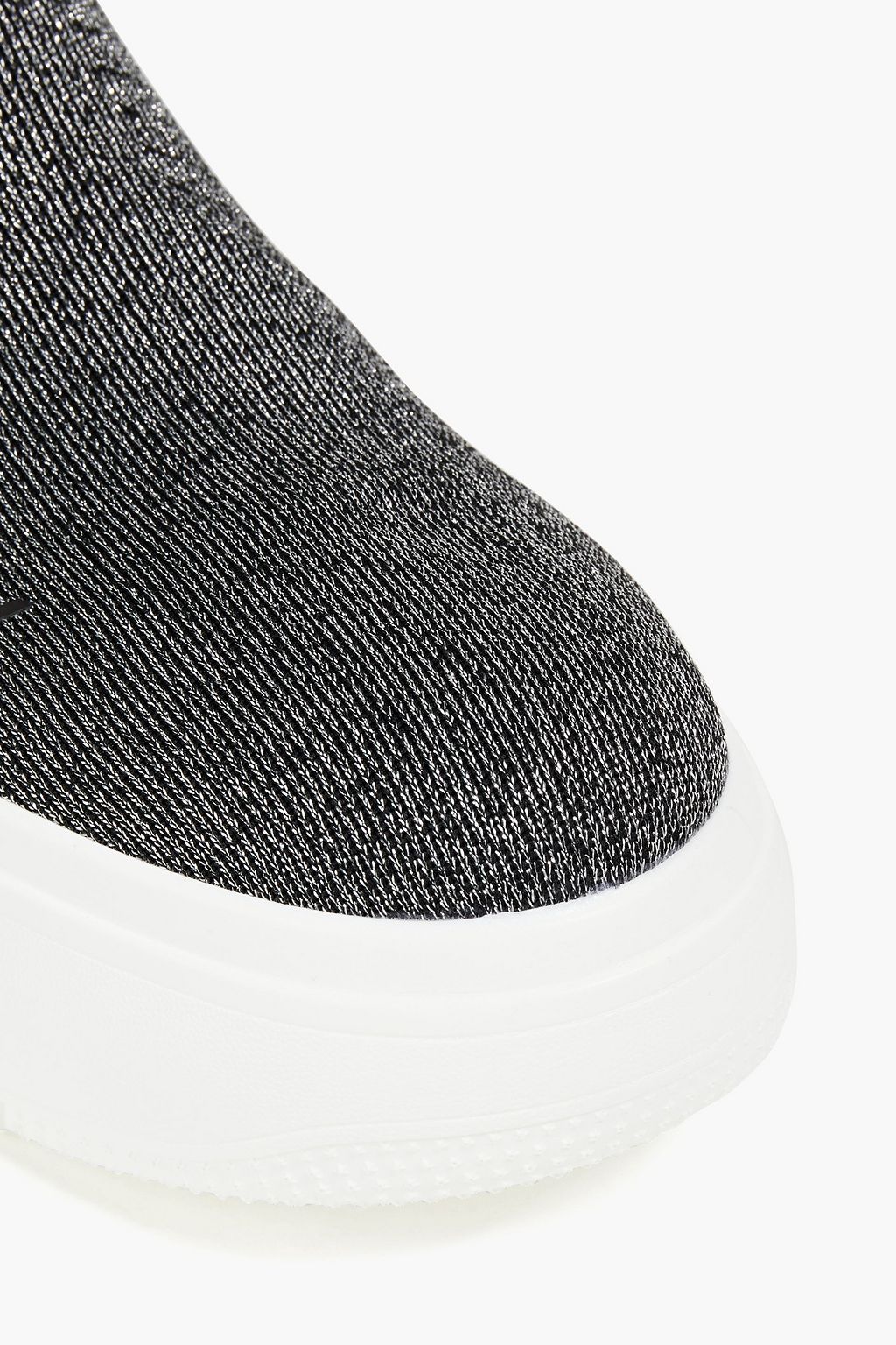 DKNY Mada stretch-knit platform high-top sneakers