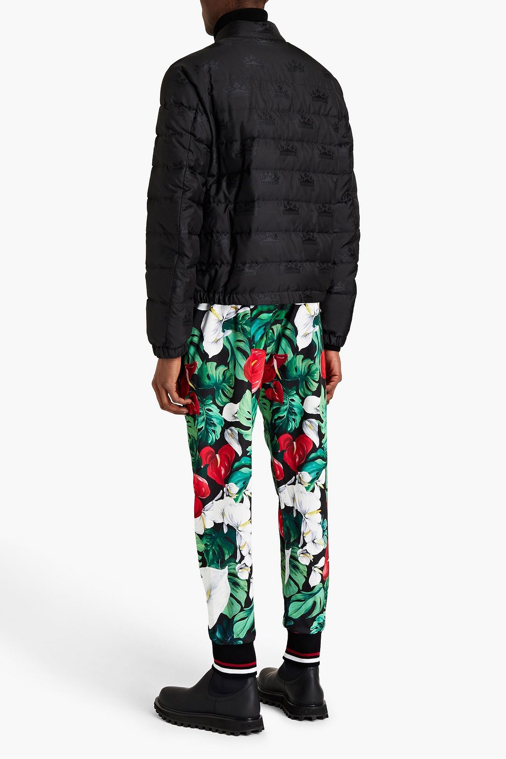 DOLCE & GABBANA Quilted jacquard down jacket