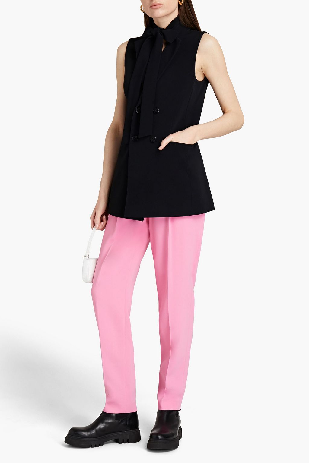 REDVALENTINO Double-breasted crepe vest
