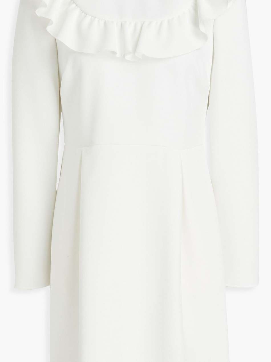 ruffled crepe mini dress