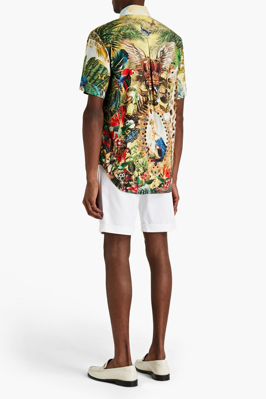 DOLCE&GABBANA Printed cotton-poplin shirt