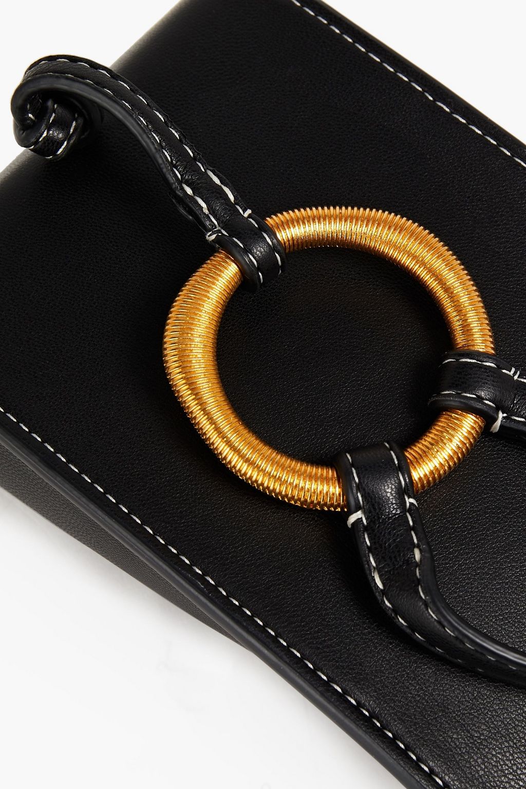 NANUSHKA Two-tone vegan leather phone pouch