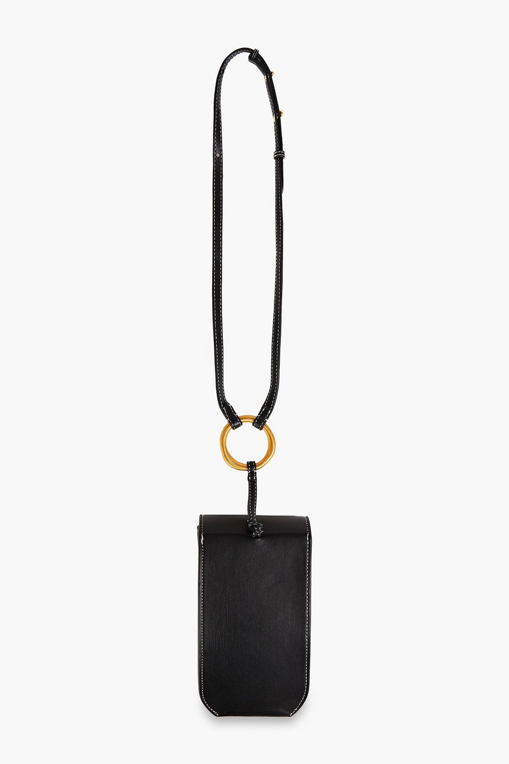NANUSHKA Two-tone vegan leather phone pouch