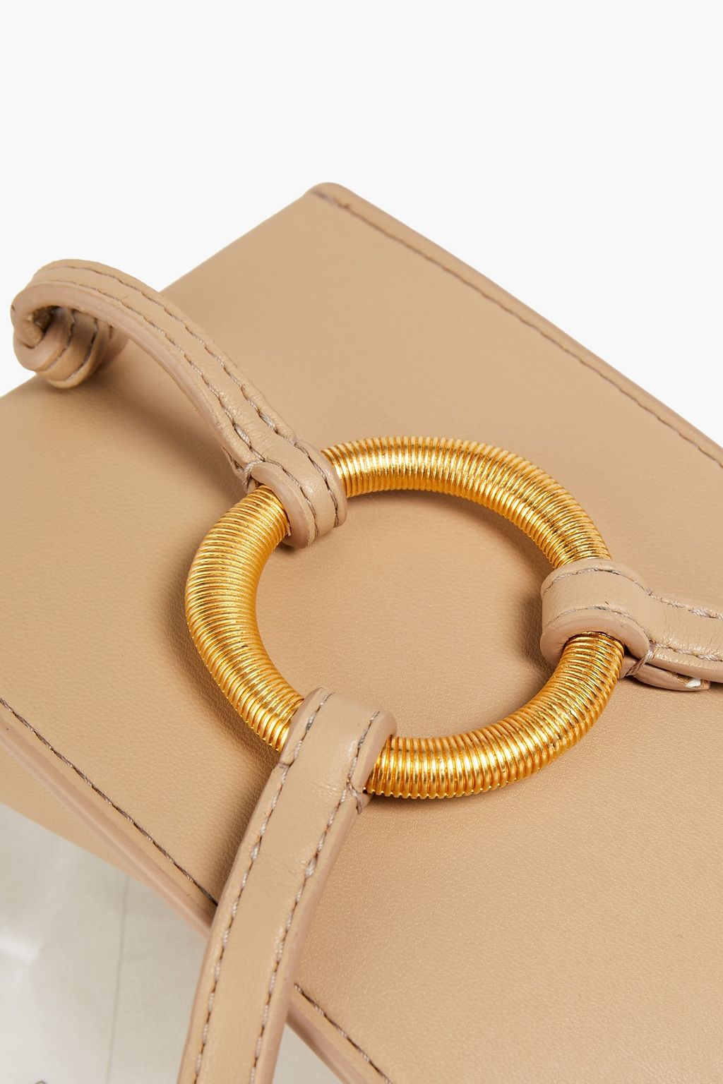 NANUSHKA Two-tone vegan leather phone pouch