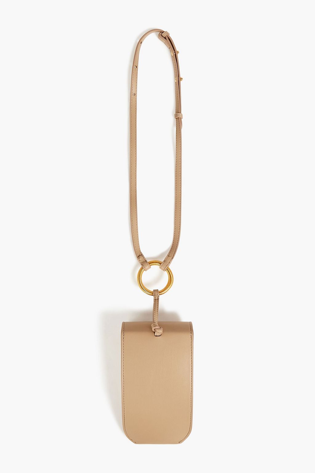 NANUSHKA Two-tone vegan leather phone pouch