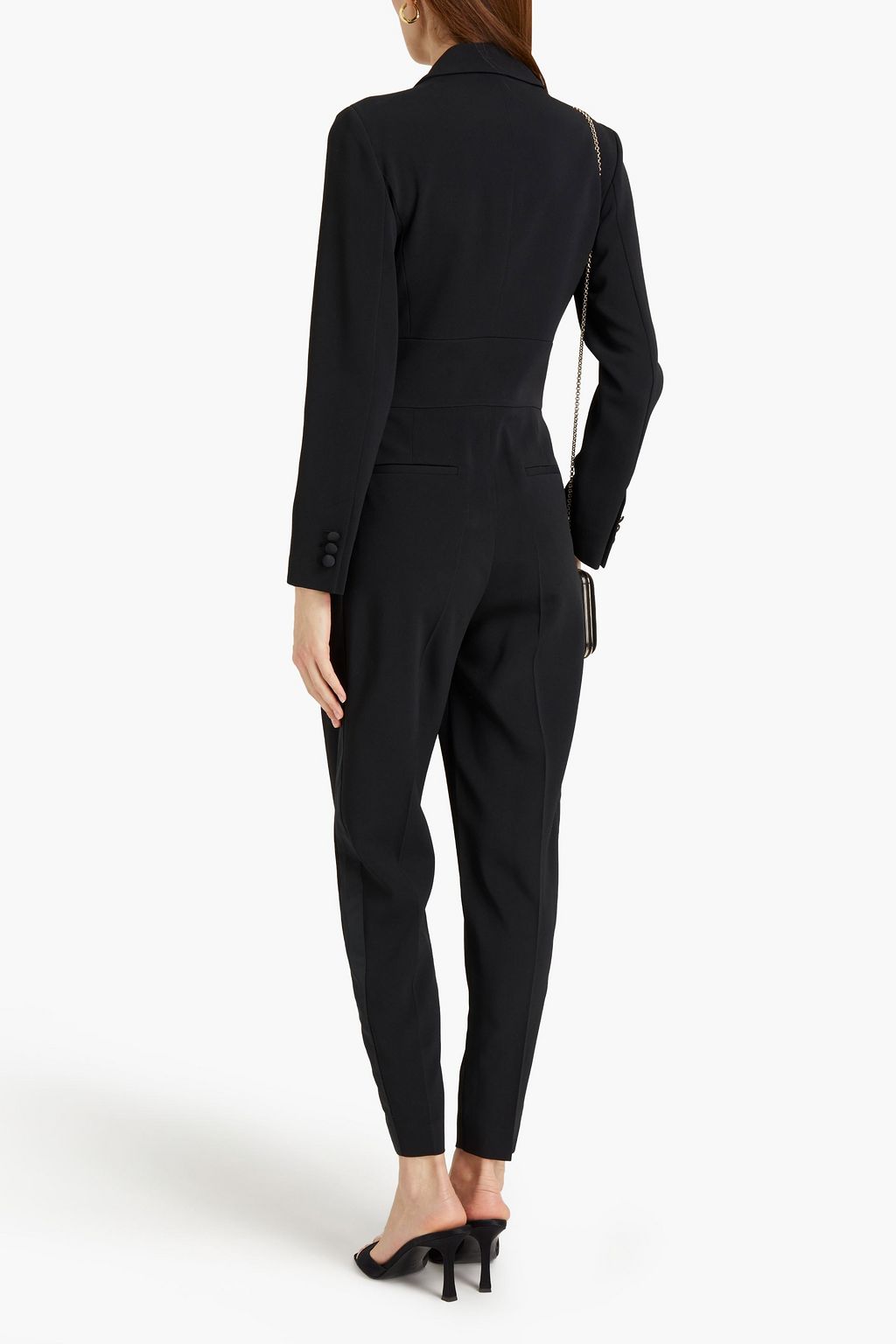 REDVALENTINO Pleated crepe jumpsuit