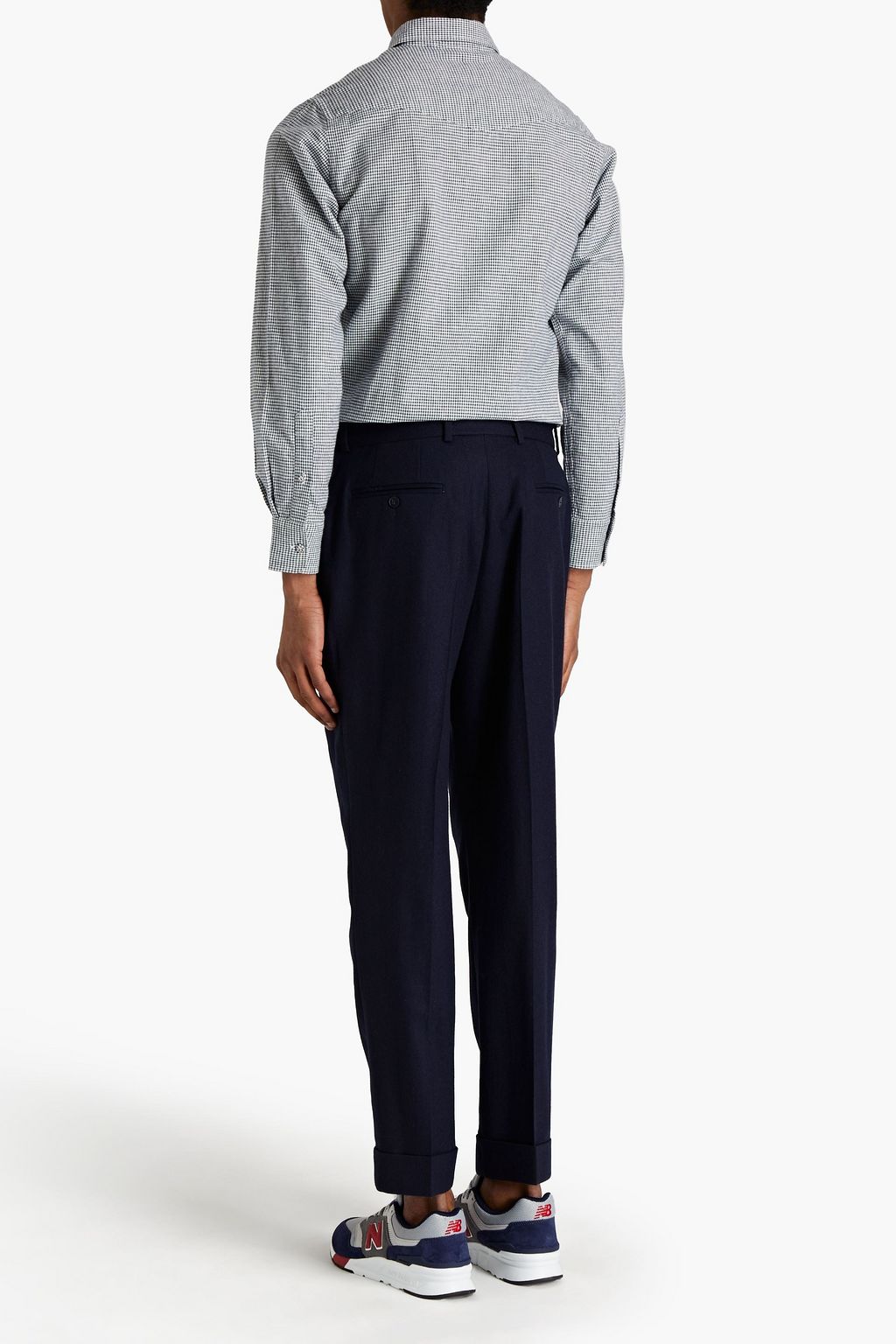OFFICINE GÉNÉRALE Pierre tapered pleated wool-flannel pants