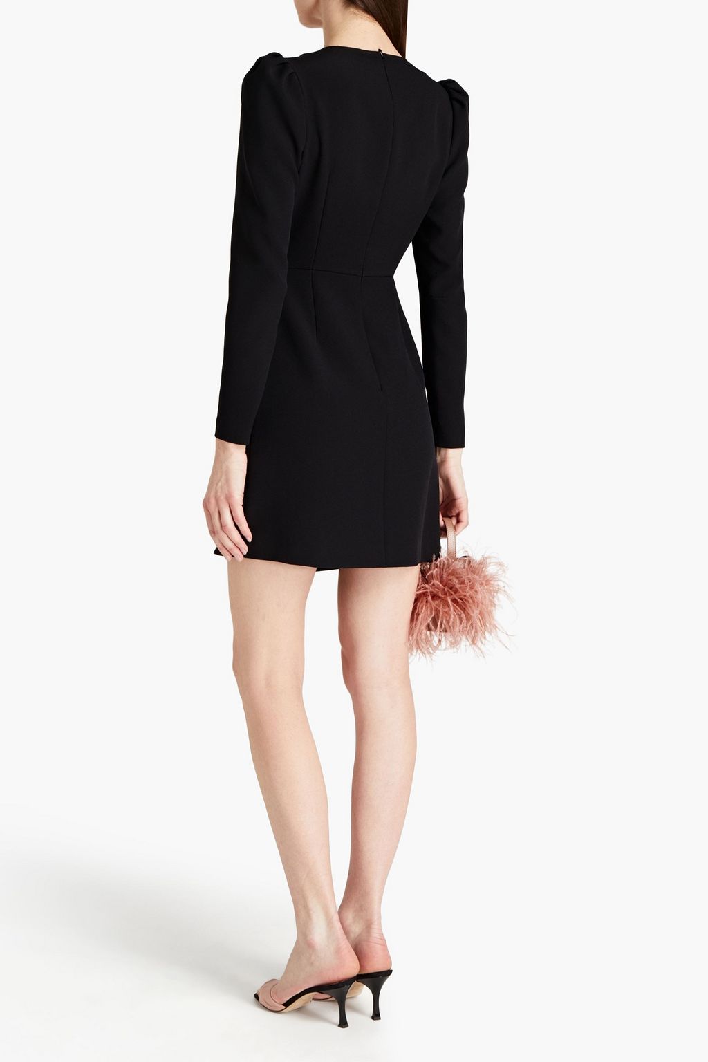 REDVALENTINO Wrap-effect stretch-crepe mini dress