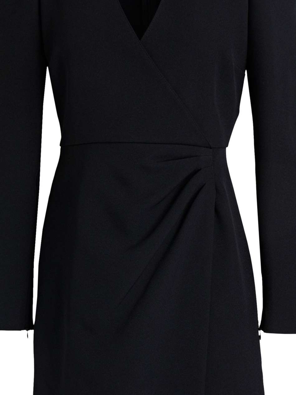 wrap-effect stretch-crepe mini dress