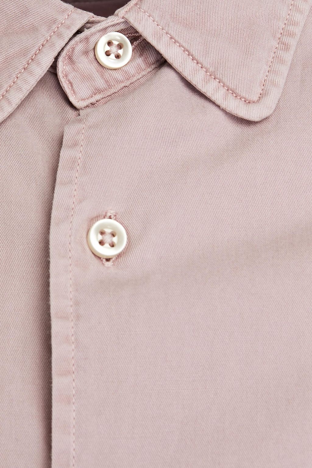 OFFICINE GÉNÉRALE Lipp faded cotton-twill shirt